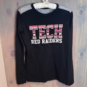 Texas Tech Red Raiders Aztec Long Sleeve Tee Black Medium